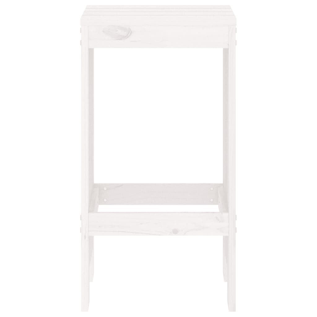 Barkrukken 2 st 40x36x75 cm massief grenenhout wit is nu te koop bij PeponiXL, paradijselijk wonen!