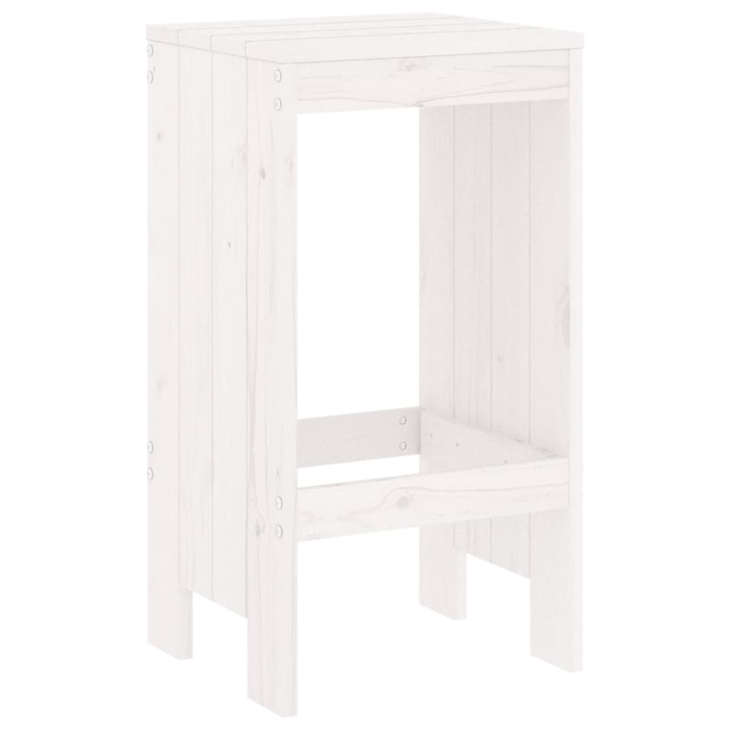 Barkrukken 2 st 40x36x75 cm massief grenenhout wit is nu te koop bij PeponiXL, paradijselijk wonen!