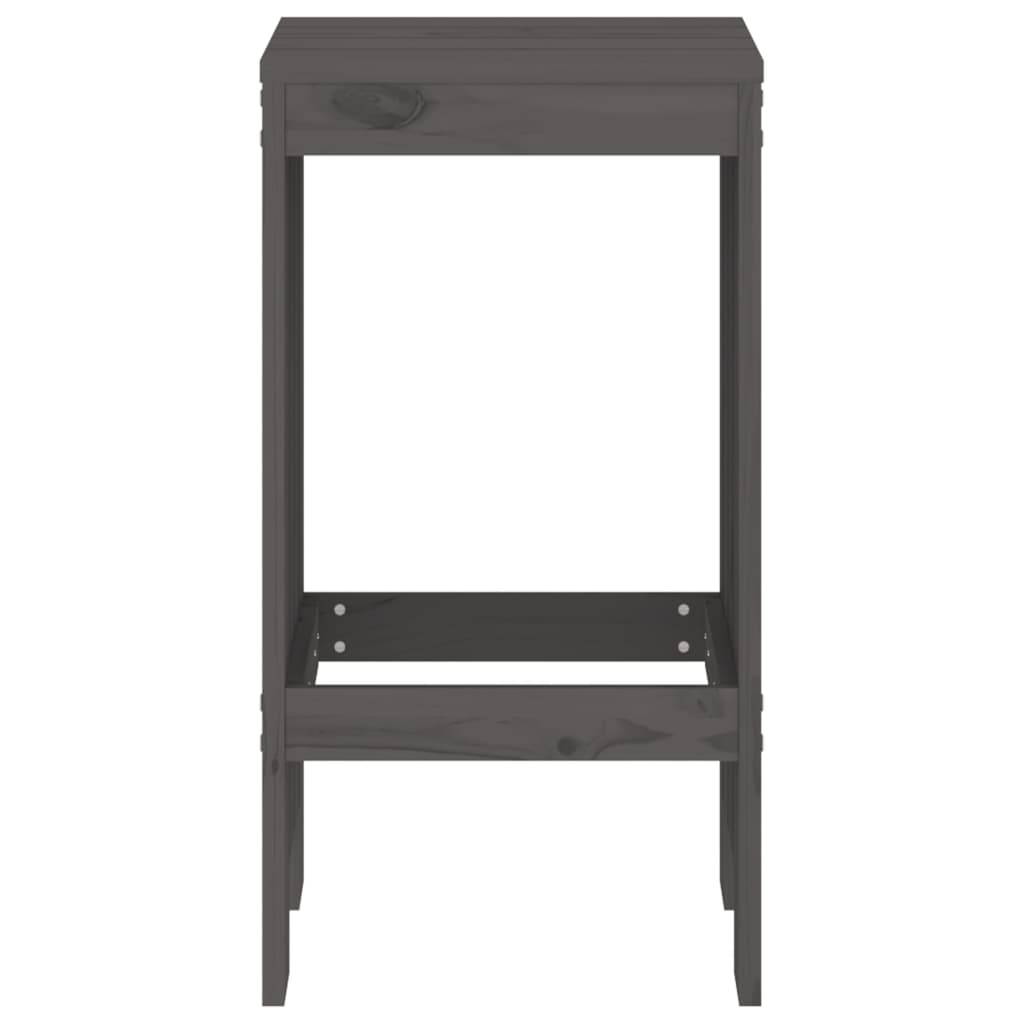 Barkrukken 2 st 40x36x75 cm massief grenenhout grijs is nu te koop bij PeponiXL, paradijselijk wonen!