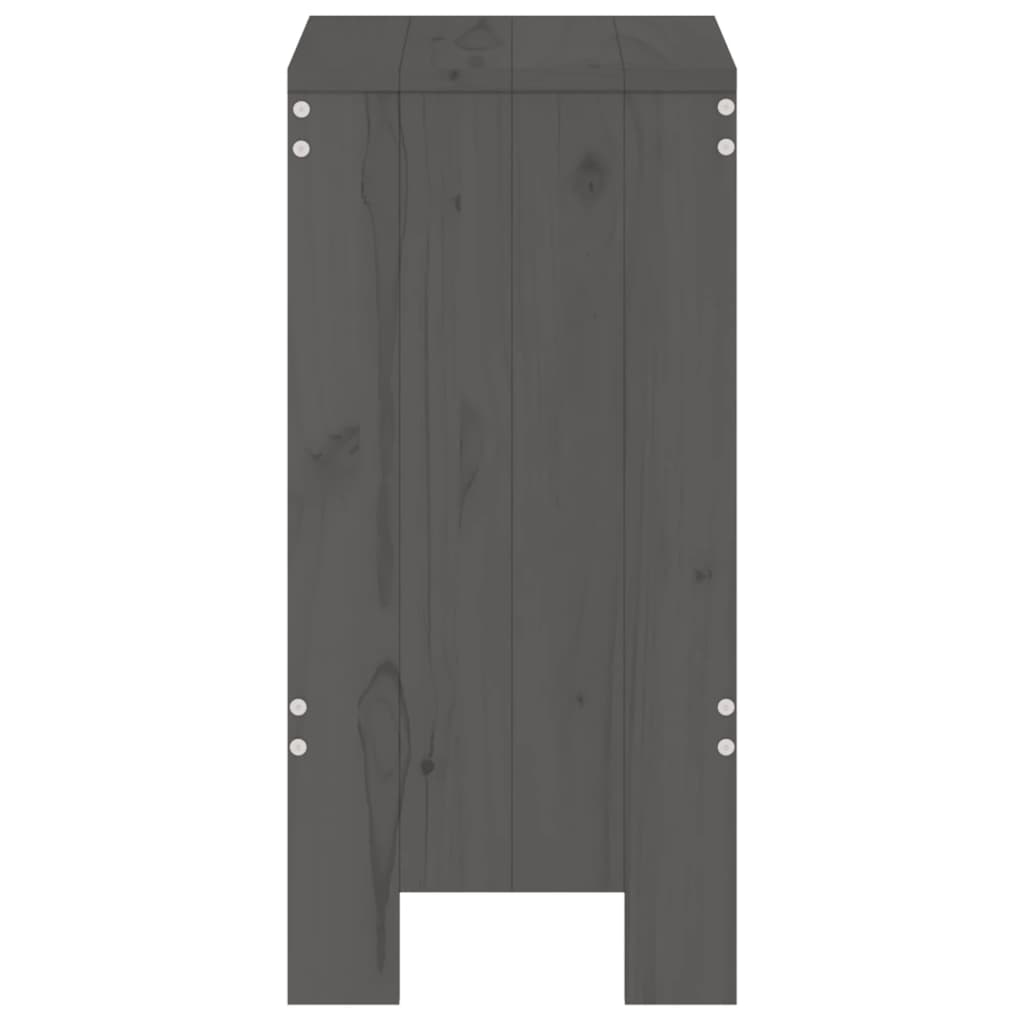 Barkrukken 2 st 40x36x75 cm massief grenenhout grijs is nu te koop bij PeponiXL, paradijselijk wonen!