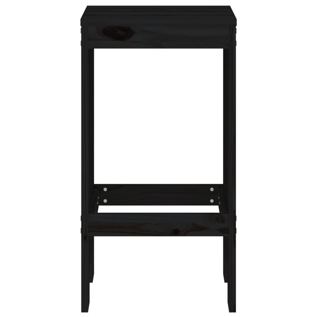 Barkrukken 2 st 40x36x75 cm massief grenenhout zwart is nu te koop bij PeponiXL, paradijselijk wonen!