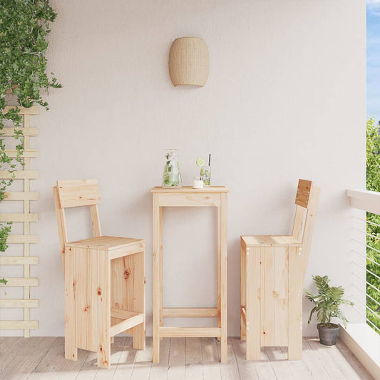 Barkrukken 2 st 40x48,5x115,5 cm massief grenenhout is nu te koop bij PeponiXL, paradijselijk wonen!
