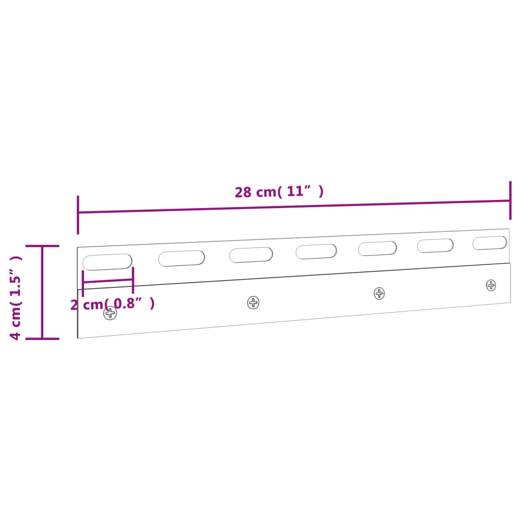 Verbindingsplaten 4 st 28 cm roestvrij staal zilverkleurig is nu te koop bij PeponiXL, paradijselijk wonen!