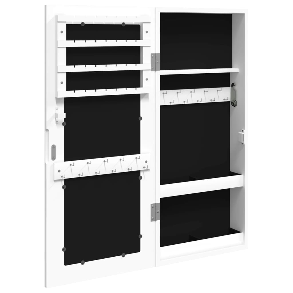 Sieradenkast met spiegel wandgemonteerd 30x8,5x67 cm wit is nu te koop bij PeponiXL, paradijselijk wonen!