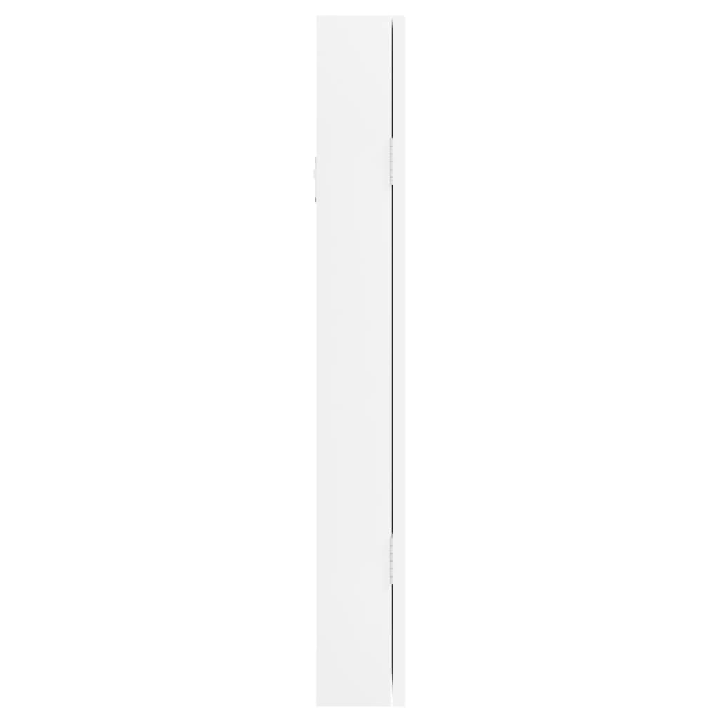 Sieradenkast met spiegel wandgemonteerd 30x8,5x67 cm wit is nu te koop bij PeponiXL, paradijselijk wonen!