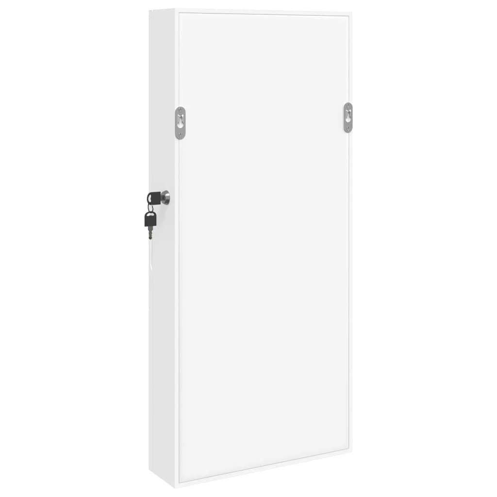Sieradenkast met spiegel wandgemonteerd 30x8,5x67 cm wit is nu te koop bij PeponiXL, paradijselijk wonen!