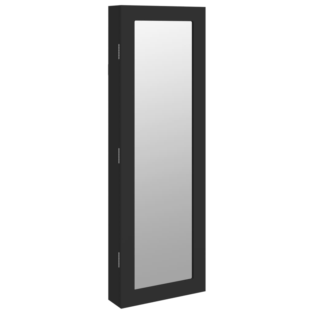 Sieradenkast met spiegel wandgemonteerd 30x8,5x90 cm zwart is nu te koop bij PeponiXL, paradijselijk wonen!