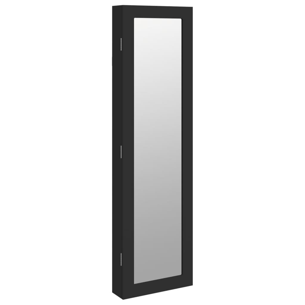 Sieradenkast met spiegel wandgemonteerd 30x8,5x106 cm zwart is nu te koop bij PeponiXL, paradijselijk wonen!