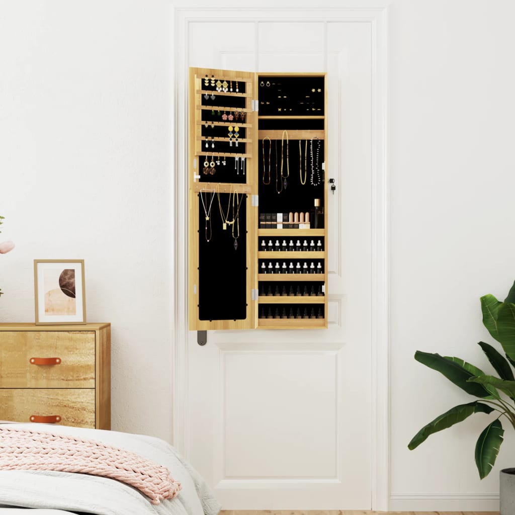 Sieradenkast met spiegel wandgemonteerd 30x8,5x106 cm is nu te koop bij PeponiXL, paradijselijk wonen!