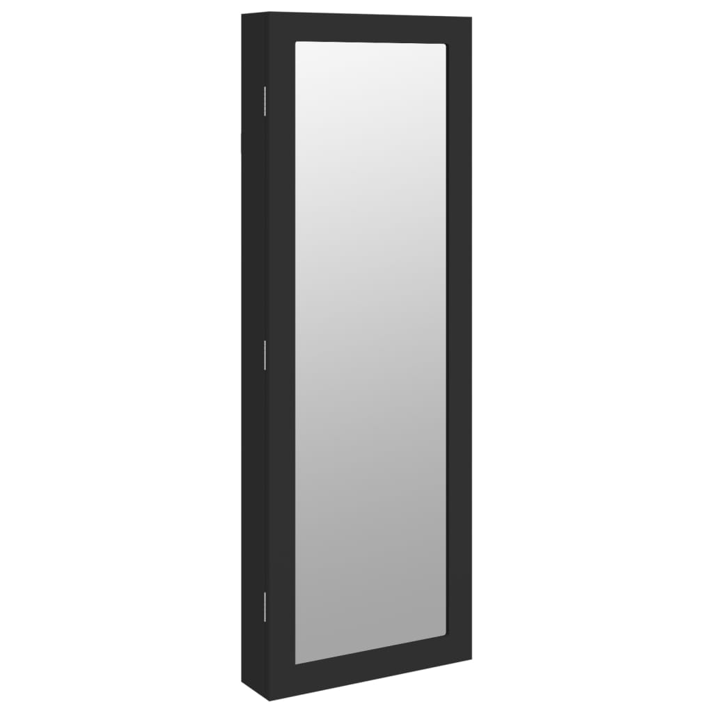 Sieradenkast met spiegel wandgemonteerd 37,5x10x106 cm zwart is nu te koop bij PeponiXL, paradijselijk wonen!