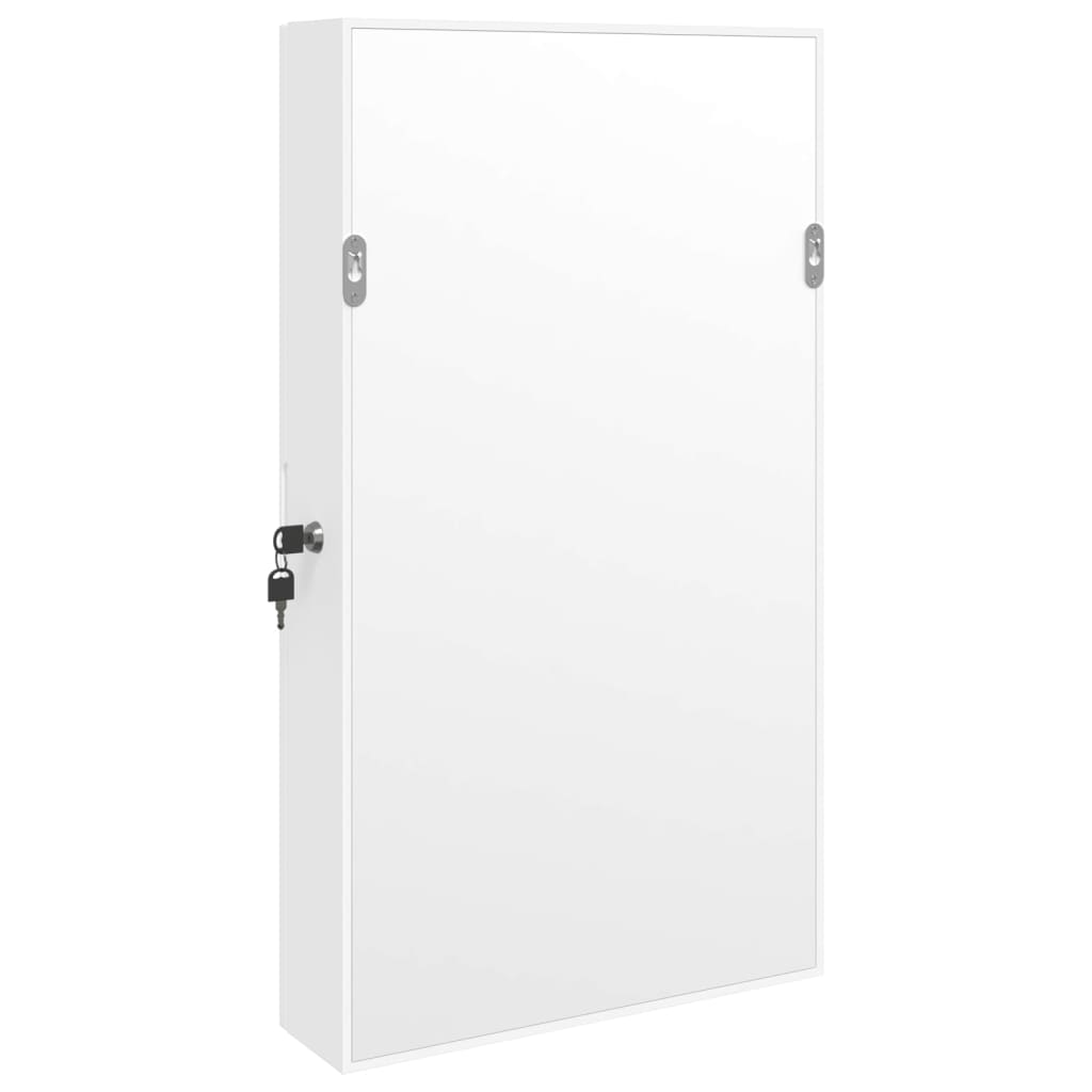 Sieradenkast met spiegel wandgemonteerd 37,5x10x67 cm wit is nu te koop bij PeponiXL, paradijselijk wonen!