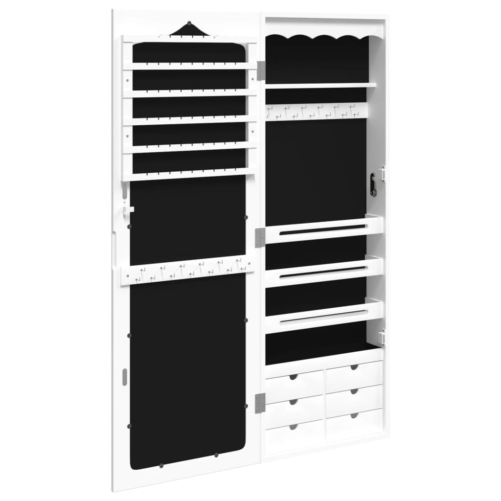 Sieradenkast met spiegel wandgemonteerd 37,5x10x106 cm wit is nu te koop bij PeponiXL, paradijselijk wonen!