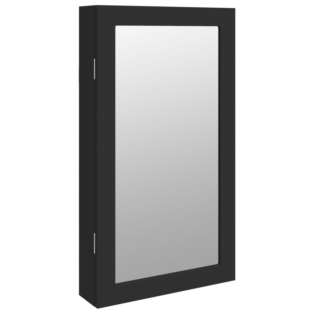Sieradenkast met spiegel en LED wandgemonteerd zwart is nu te koop bij PeponiXL, paradijselijk wonen!