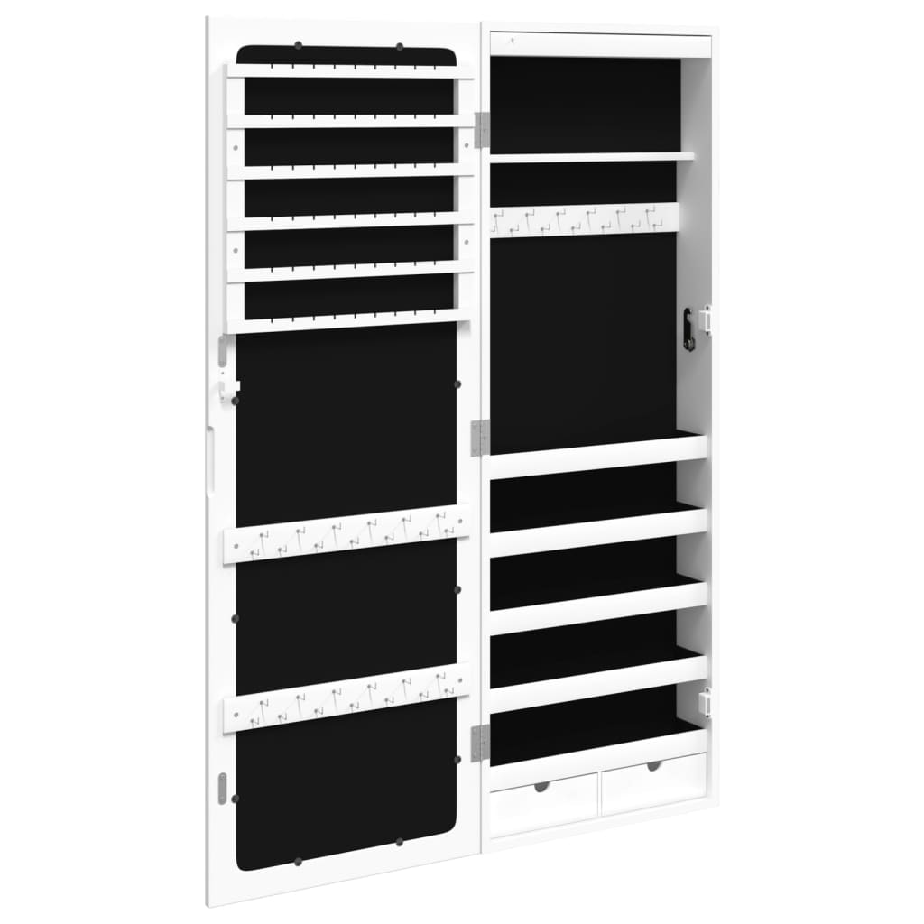 Sieradenkast met spiegel en LED wandgemonteerd wit is nu te koop bij PeponiXL, paradijselijk wonen!
