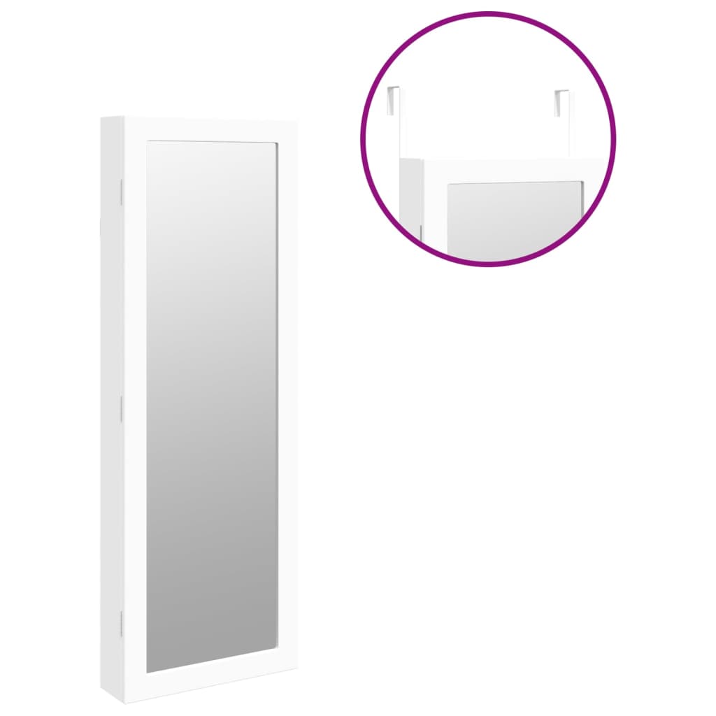 Sieradenkast met spiegel en LED wandgemonteerd wit is nu te koop bij PeponiXL, paradijselijk wonen!