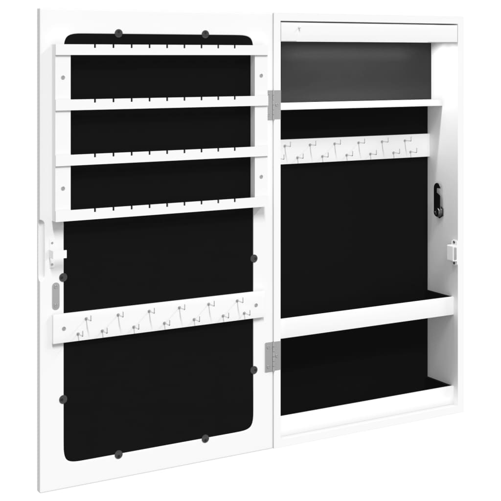 Sieradenkast met spiegel en LED wandgemonteerd wit is nu te koop bij PeponiXL, paradijselijk wonen!