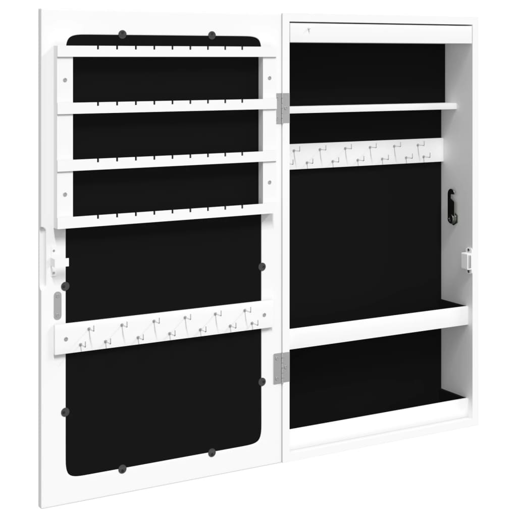 Sieradenkast met spiegel en LED wandgemonteerd wit is nu te koop bij PeponiXL, paradijselijk wonen!