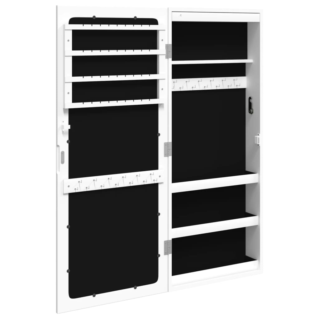 Sieradenkast met spiegel en LED wandgemonteerd wit is nu te koop bij PeponiXL, paradijselijk wonen!