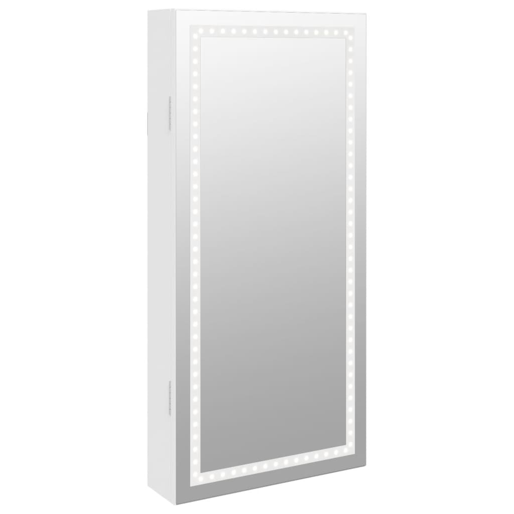 Sieradenkast met spiegel en LED wandgemonteerd wit is nu te koop bij PeponiXL, paradijselijk wonen!