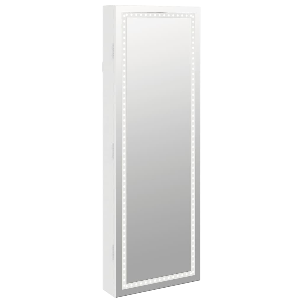 Sieradenkast met spiegel en LED wandgemonteerd wit is nu te koop bij PeponiXL, paradijselijk wonen!