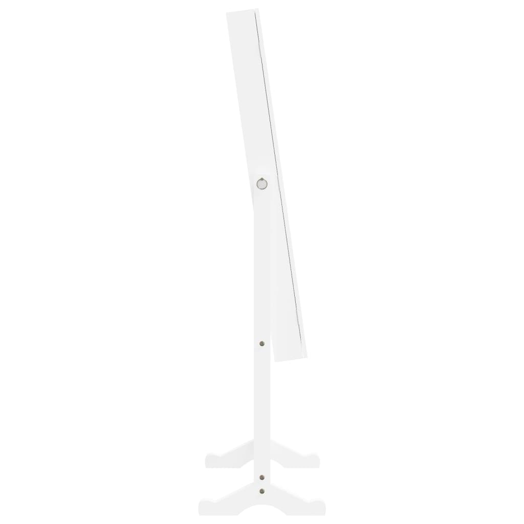 Sieradenkast met spiegel met LED-verlichting vrijstaand wit is nu te koop bij PeponiXL, paradijselijk wonen!