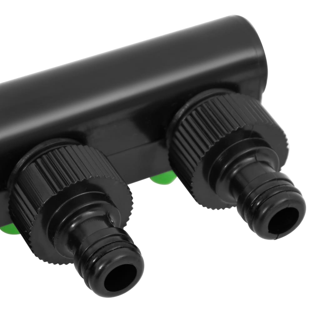 Kraanadapter 4-wegs 19,5x6x11 cm ABS & PP groen en zwart is nu te koop bij PeponiXL, paradijselijk wonen!