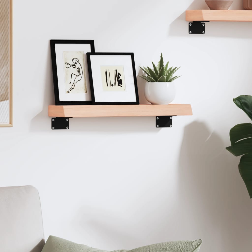 Wandschap 40x10x4 cm onbehandeld massief eikenhout is nu te koop bij PeponiXL, paradijselijk wonen!