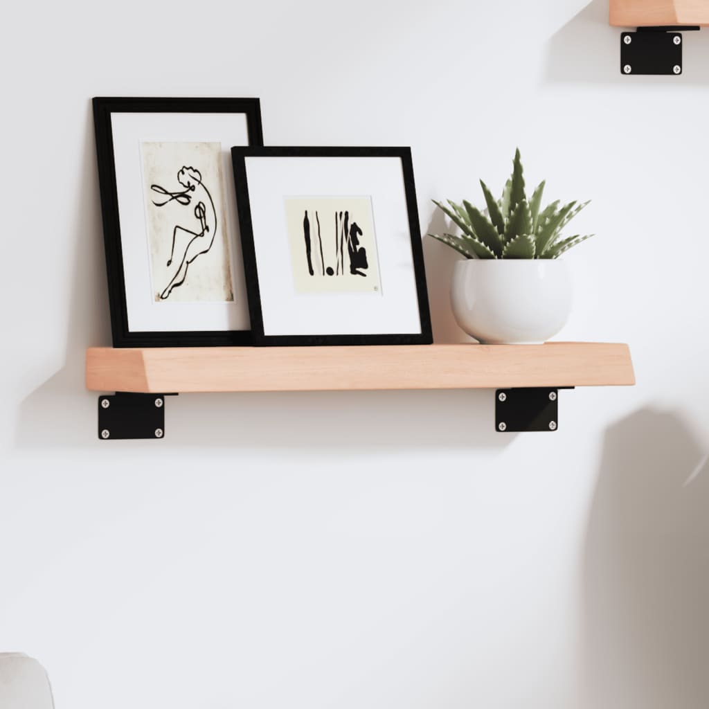 Wandschap 40x10x4 cm onbehandeld massief eikenhout is nu te koop bij PeponiXL, paradijselijk wonen!