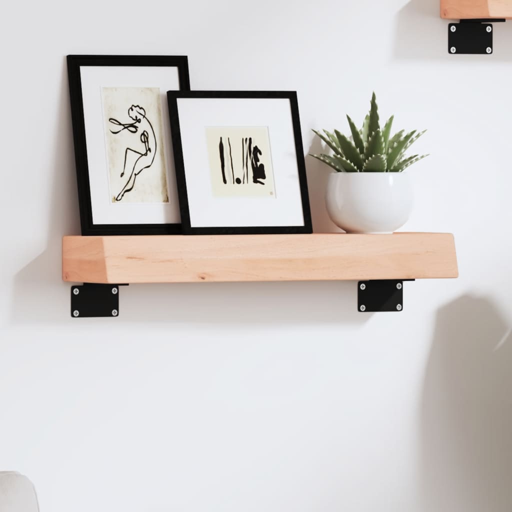 Wandschap 40x10x6 cm onbehandeld massief eikenhout is nu te koop bij PeponiXL, paradijselijk wonen!