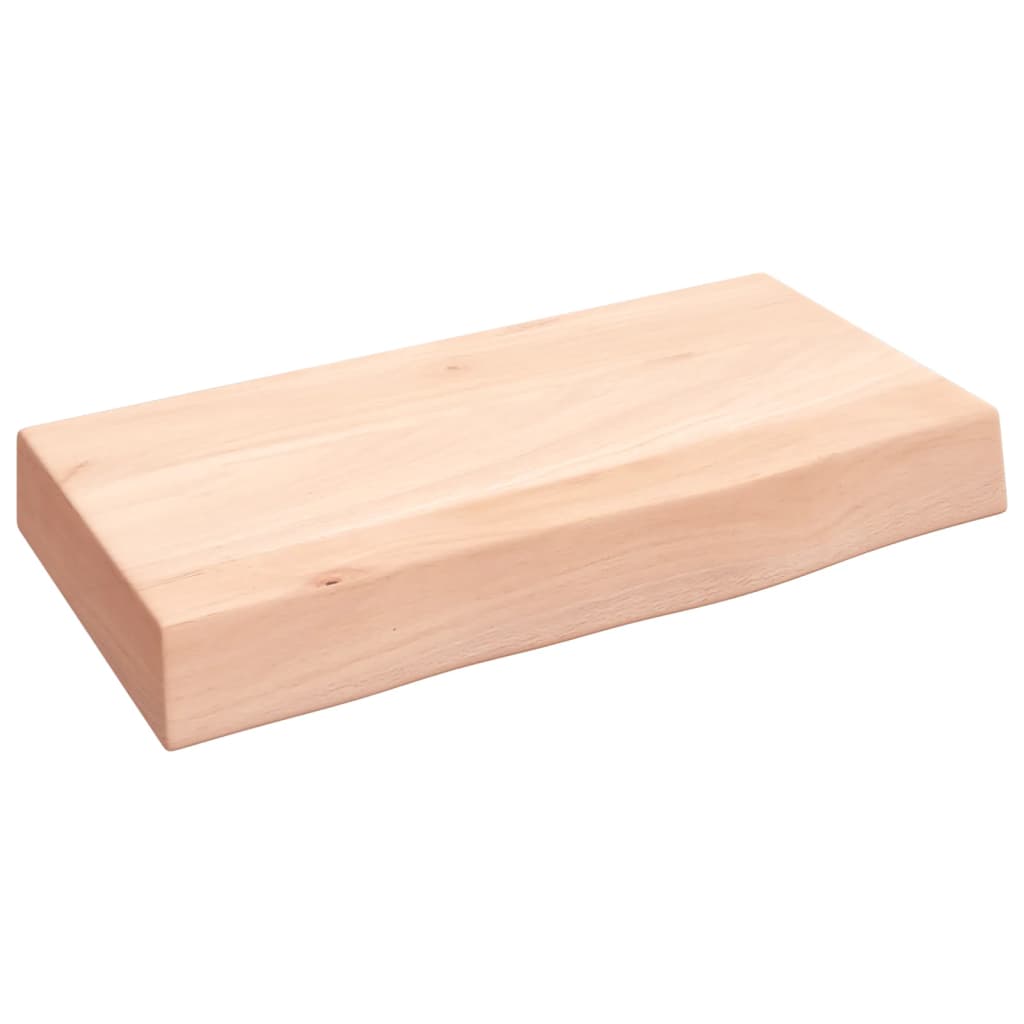 Wandschap 40x20x6 cm onbehandeld massief eikenhout is nu te koop bij PeponiXL, paradijselijk wonen!