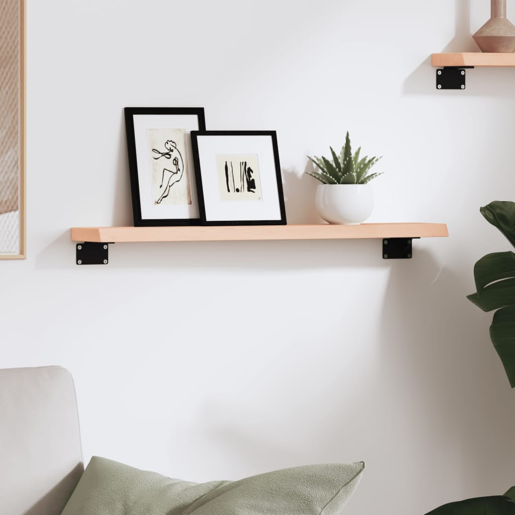 Wandschap 60x10x2 cm onbehandeld massief eikenhout is nu te koop bij PeponiXL, paradijselijk wonen!