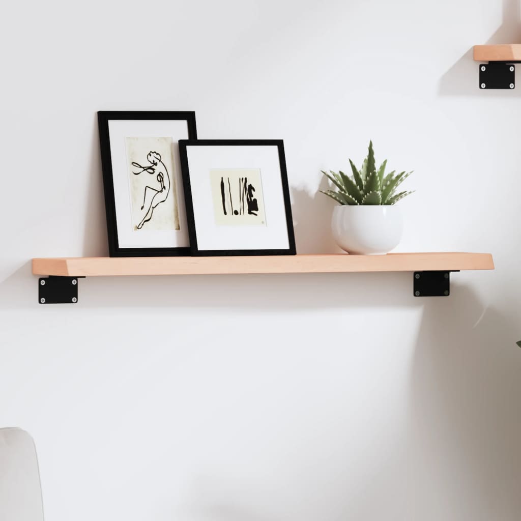Wandschap 60x10x2 cm onbehandeld massief eikenhout is nu te koop bij PeponiXL, paradijselijk wonen!