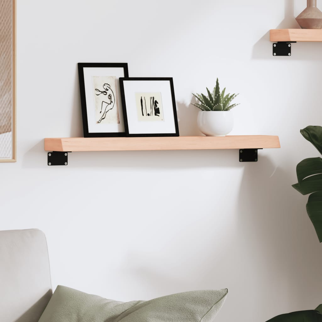 Wandschap 60x10x4 cm onbehandeld massief eikenhout is nu te koop bij PeponiXL, paradijselijk wonen!