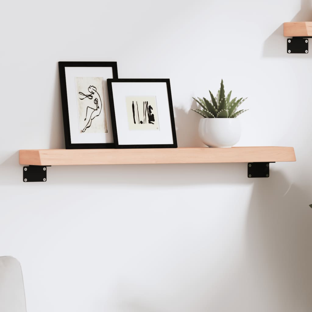 Wandschap 60x10x4 cm onbehandeld massief eikenhout is nu te koop bij PeponiXL, paradijselijk wonen!