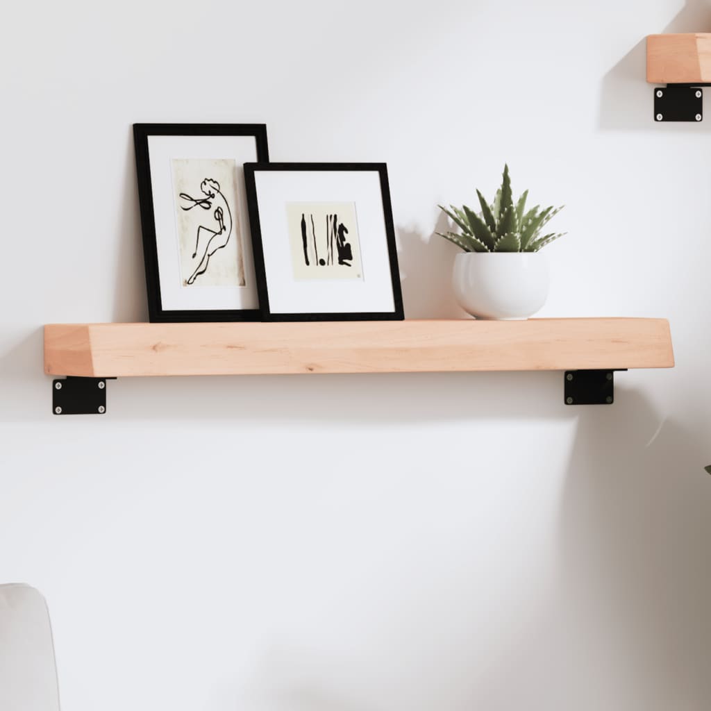 Wandschap 60x10x6 cm onbehandeld massief eikenhout is nu te koop bij PeponiXL, paradijselijk wonen!