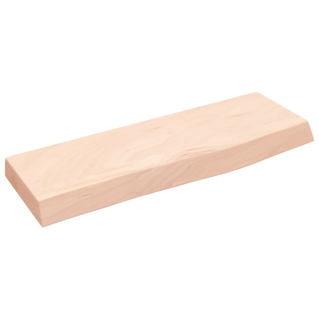 Wandschap 60x20x4 cm onbehandeld massief eikenhout is nu te koop bij PeponiXL, paradijselijk wonen!