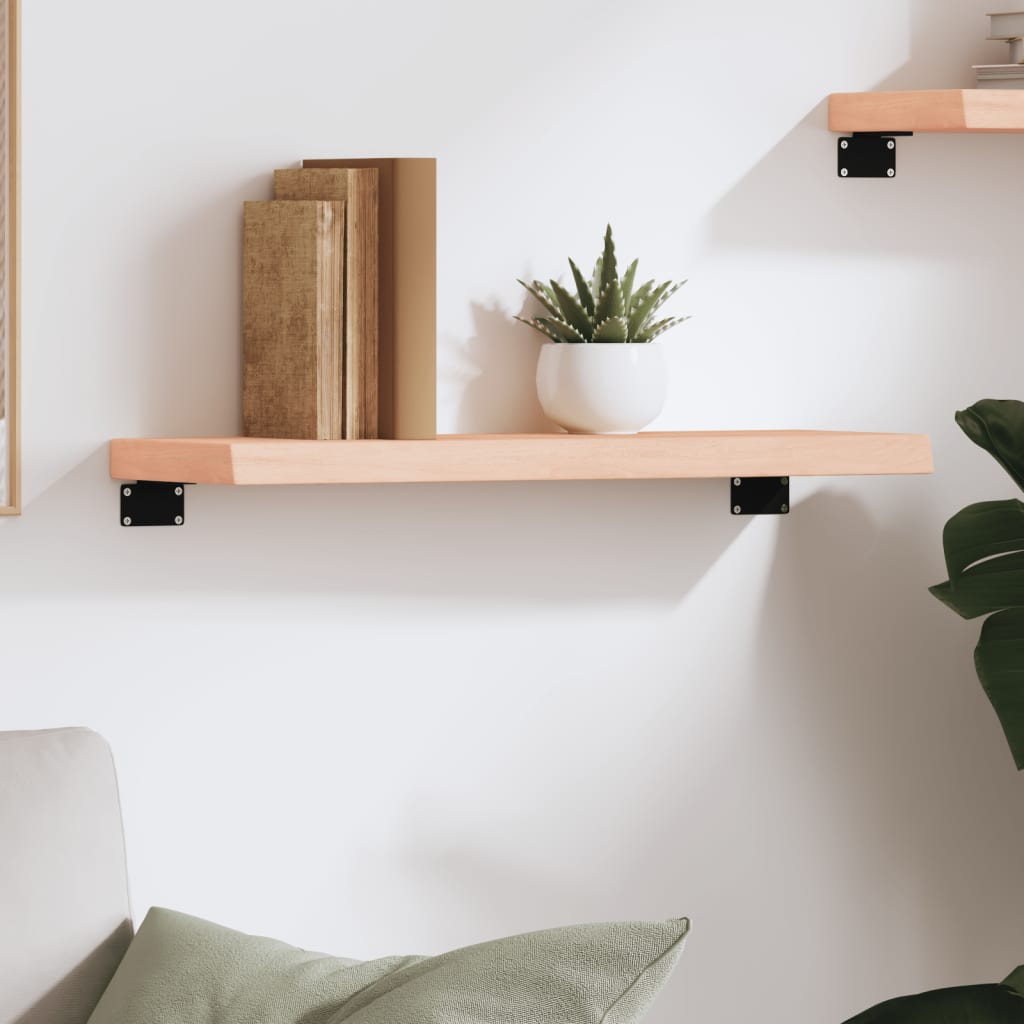 Wandschap 60x20x4 cm onbehandeld massief eikenhout is nu te koop bij PeponiXL, paradijselijk wonen!