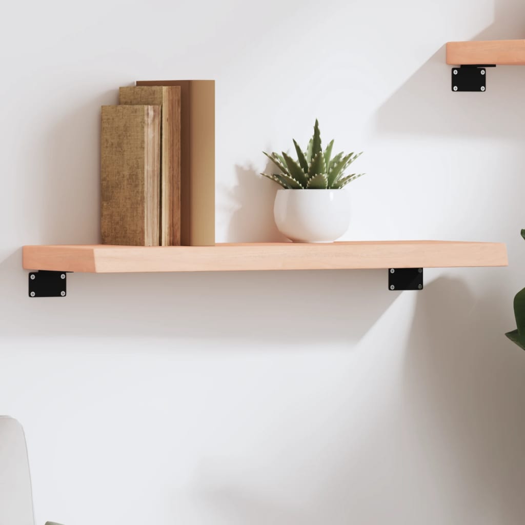 Wandschap 60x20x4 cm onbehandeld massief eikenhout is nu te koop bij PeponiXL, paradijselijk wonen!