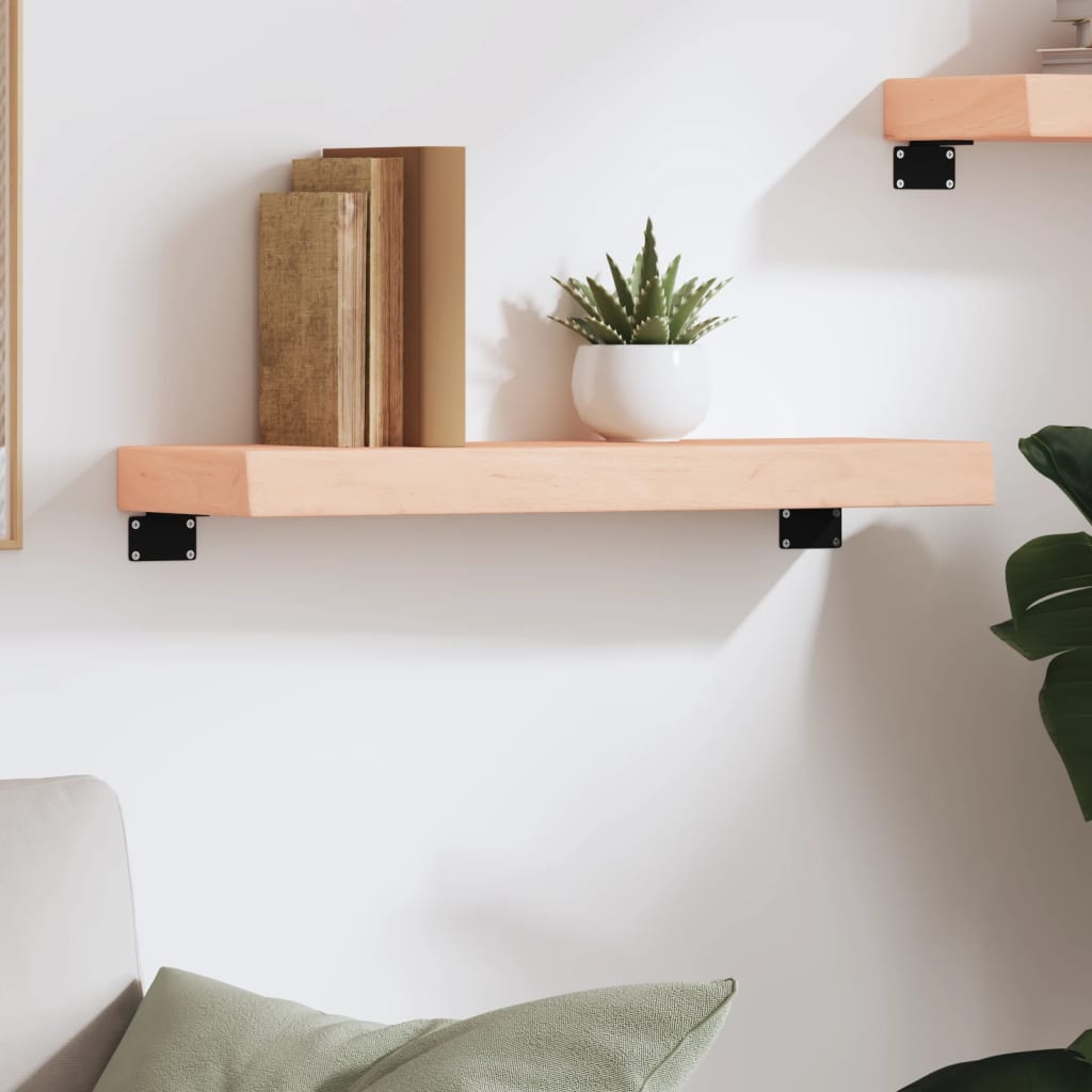 Wandschap 60x20x6 cm onbehandeld massief eikenhout is nu te koop bij PeponiXL, paradijselijk wonen!