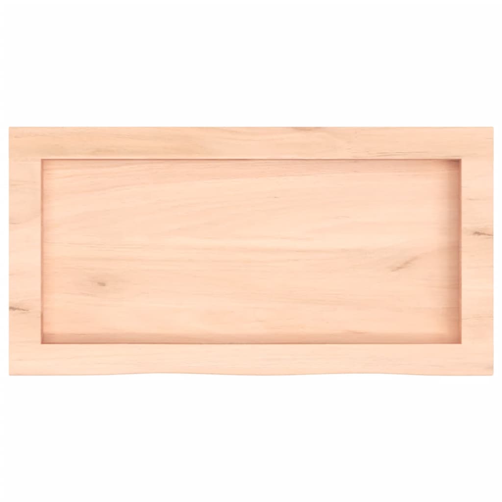 Wandschap 60x30x(2-4) cm onbehandeld massief eikenhout is nu te koop bij PeponiXL, paradijselijk wonen!