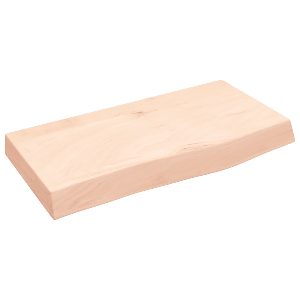 Wandschap 60x30x(2-6) cm onbehandeld massief eikenhout is nu te koop bij PeponiXL, paradijselijk wonen!