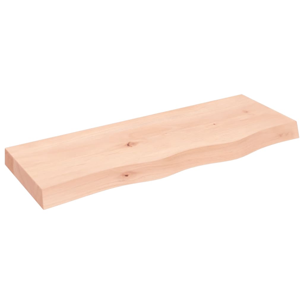 Wandschap 80x30x(2-6) cm onbehandeld massief eikenhout is nu te koop bij PeponiXL, paradijselijk wonen!