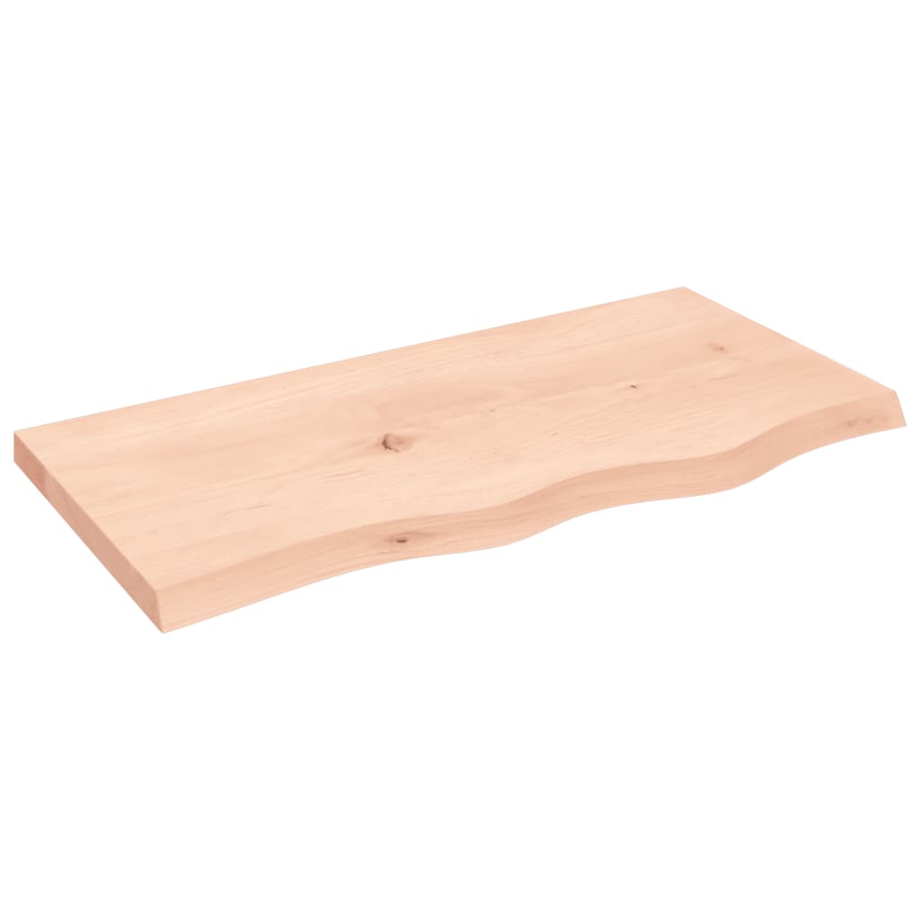 Wandschap 80x40x(2-4) cm onbehandeld massief eikenhout is nu te koop bij PeponiXL, paradijselijk wonen!