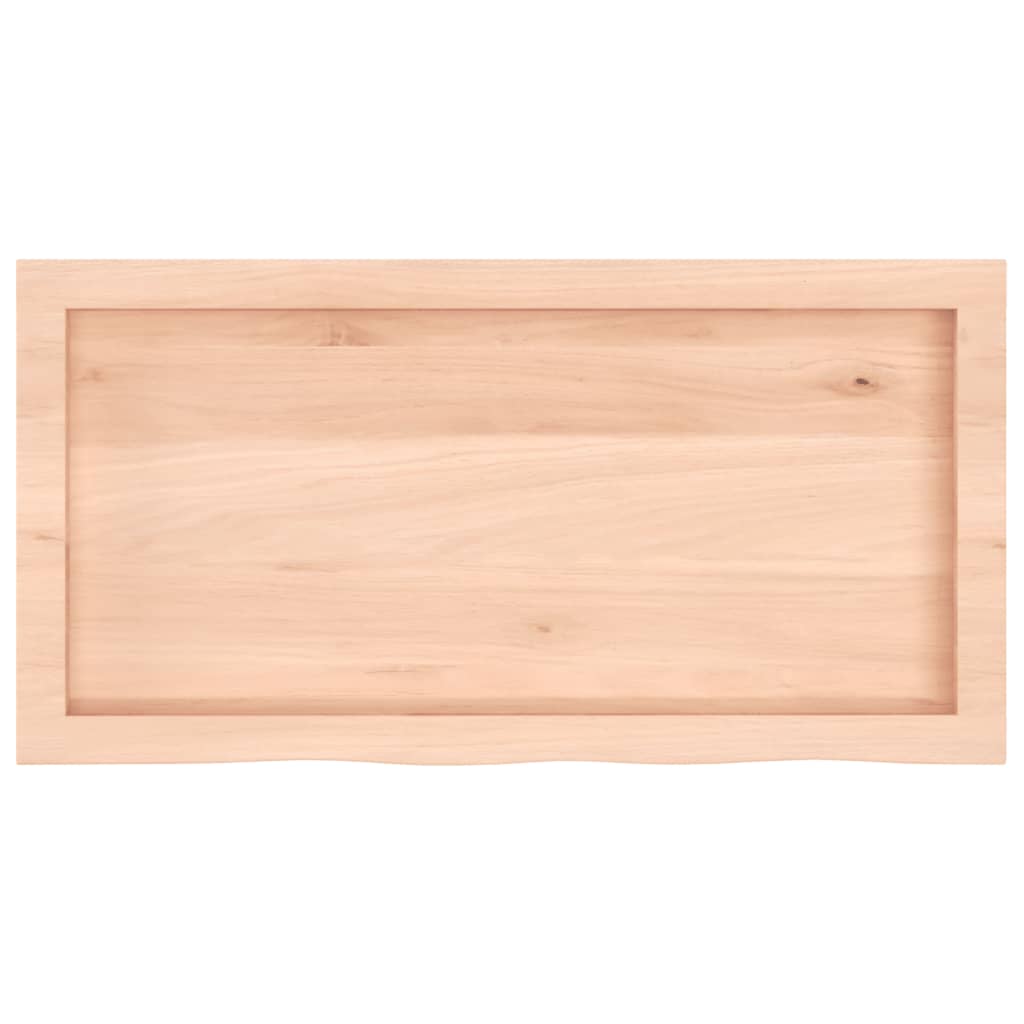 Wandschap 80x40x(2-4) cm onbehandeld massief eikenhout is nu te koop bij PeponiXL, paradijselijk wonen!