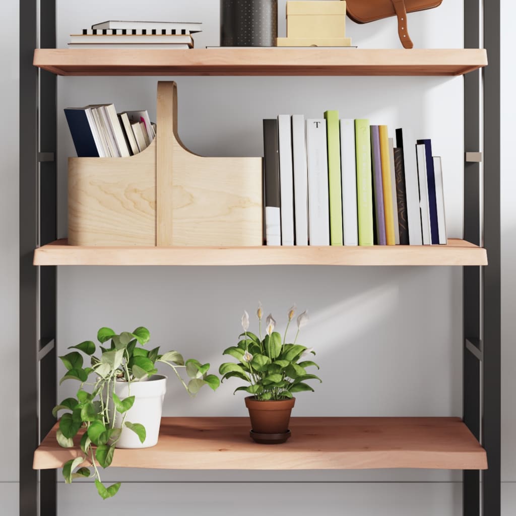 Wandschap 80x40x(2-4) cm onbehandeld massief eikenhout is nu te koop bij PeponiXL, paradijselijk wonen!
