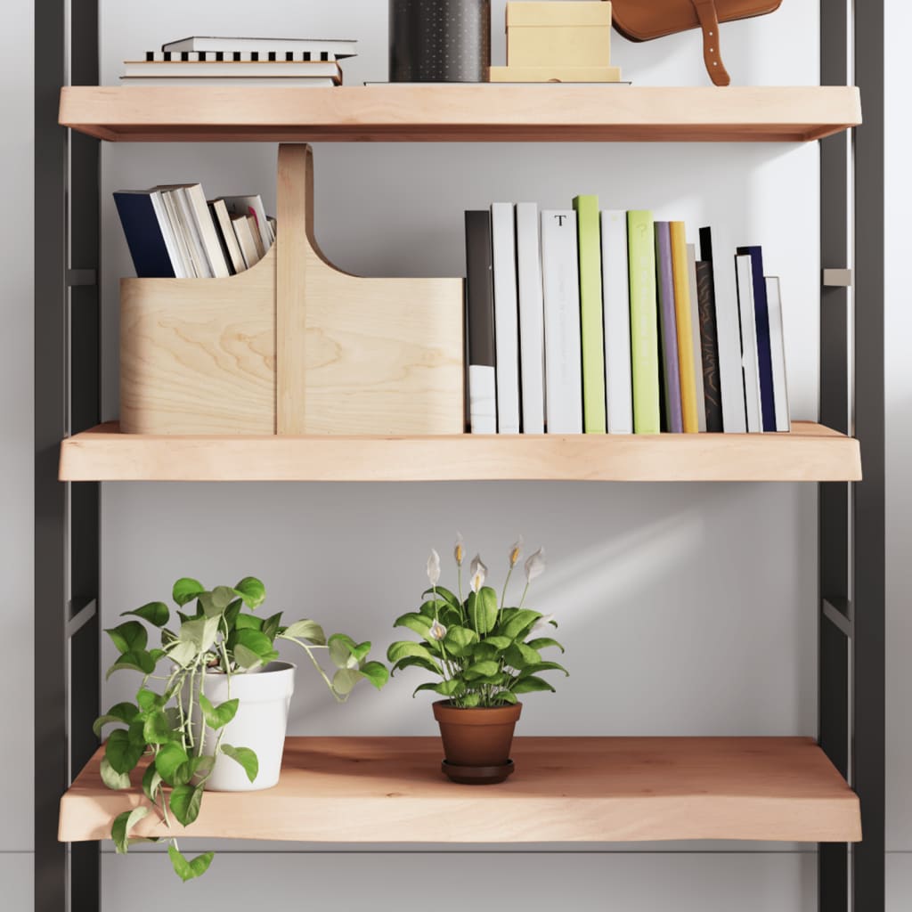 Wandschap 80x40x(2-6) cm onbehandeld massief eikenhout is nu te koop bij PeponiXL, paradijselijk wonen!