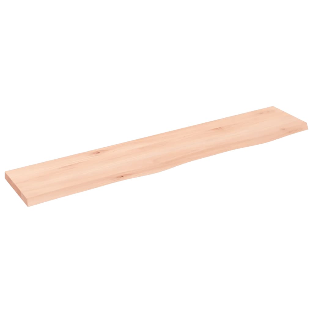 Wandschap 100x20x2 cm onbehandeld massief eikenhout is nu te koop bij PeponiXL, paradijselijk wonen!