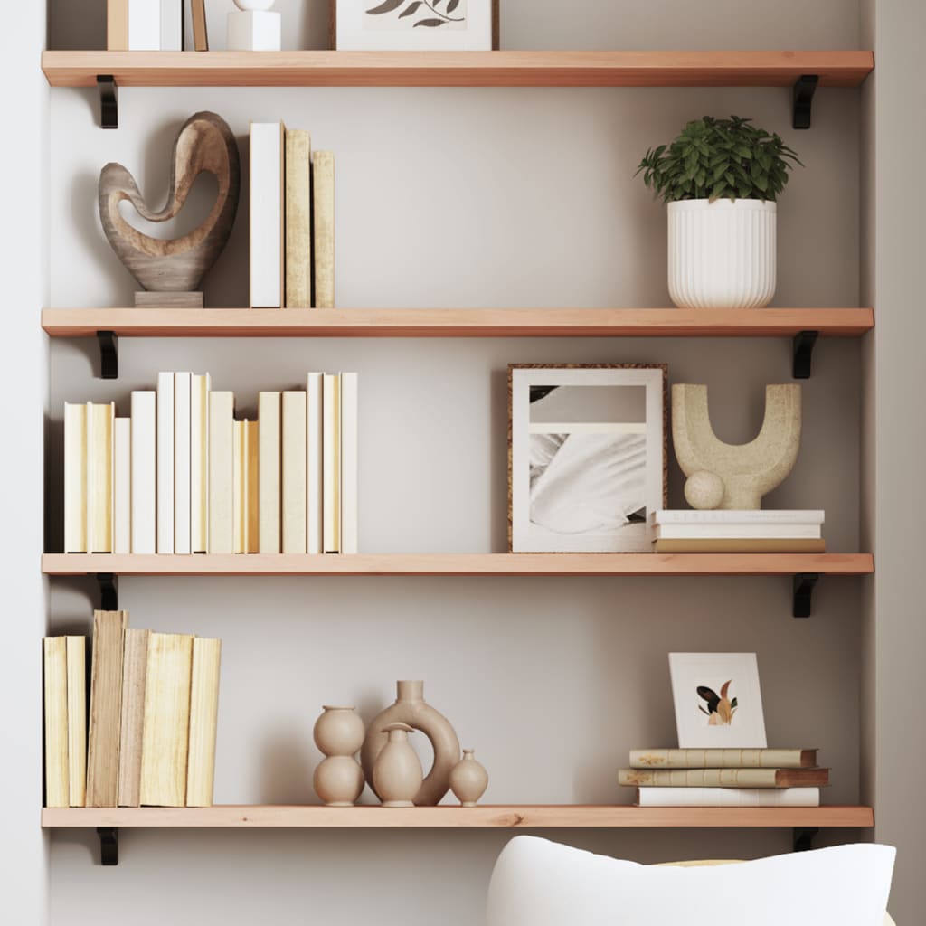 Wandschap 100x20x2 cm onbehandeld massief eikenhout is nu te koop bij PeponiXL, paradijselijk wonen!