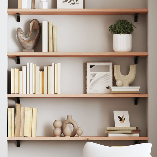 Wandschap 100x20x2 cm onbehandeld massief eikenhout is nu te koop bij PeponiXL, paradijselijk wonen!