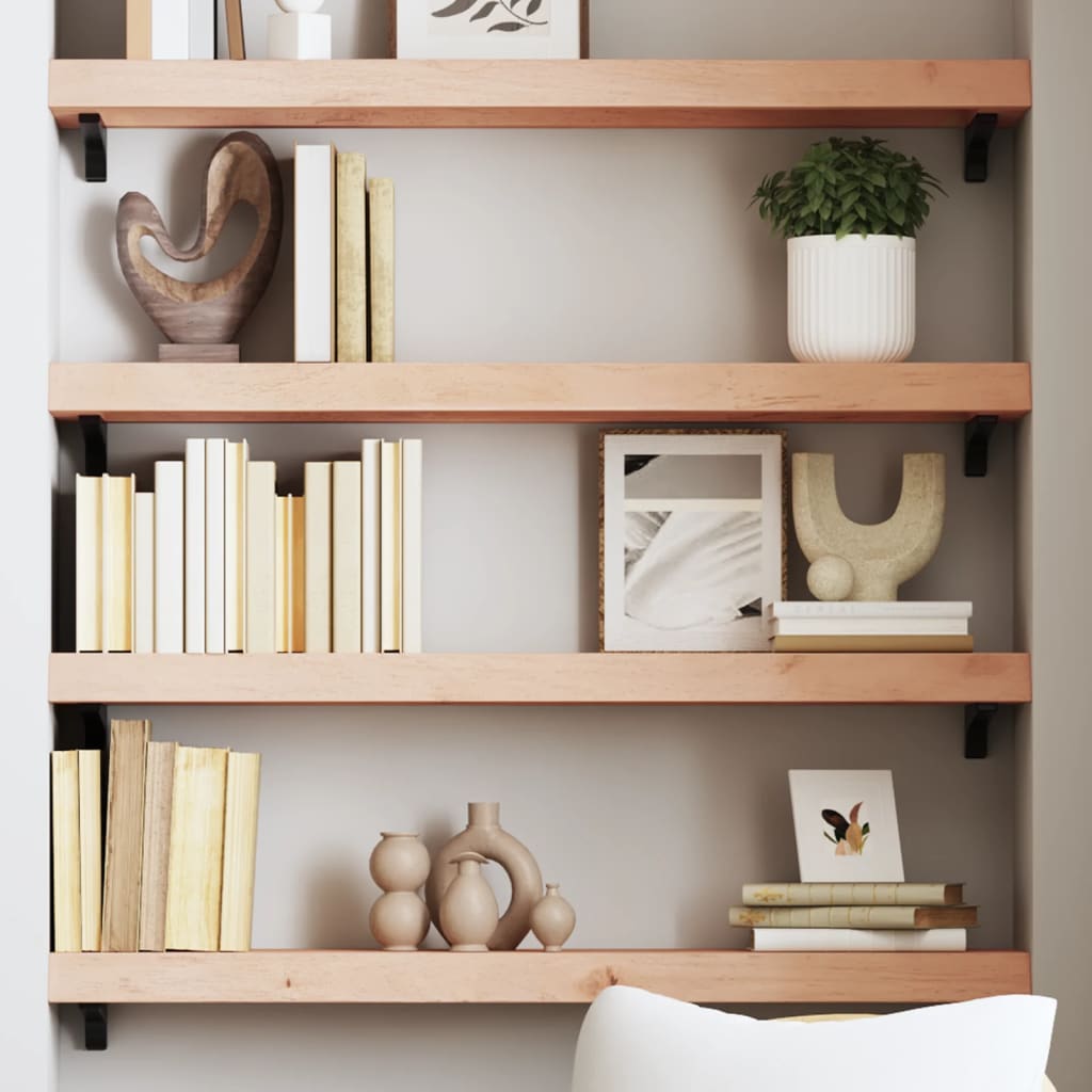 Wandschap 100x20x6 cm onbehandeld massief eikenhout is nu te koop bij PeponiXL, paradijselijk wonen!